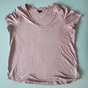 Torrid Light Pink V-Neck Short Sleeve Tee